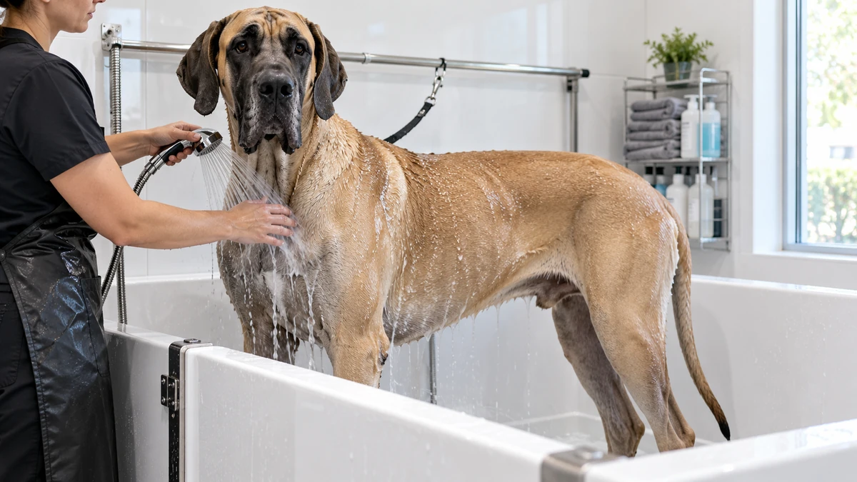 Danua köpek — banyo ve temizlik